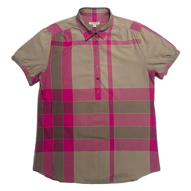 BURBERRY BRIT 체크 셔츠 베이지-핑크 XXL