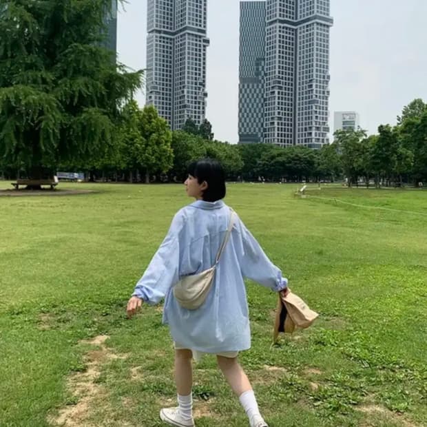 baon 바온 로블리 스트라이프 셔츠