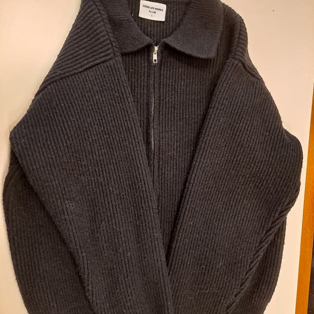 Good Life Works 블랙 니트집업 L사이즈
