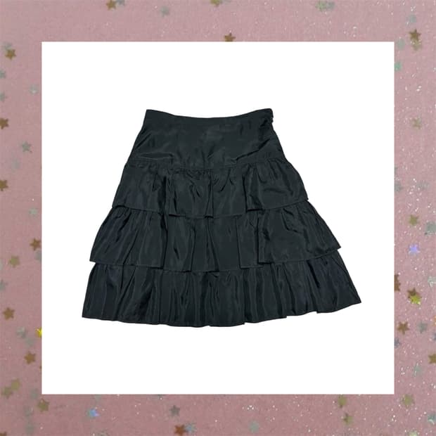 프릴 미디스커트