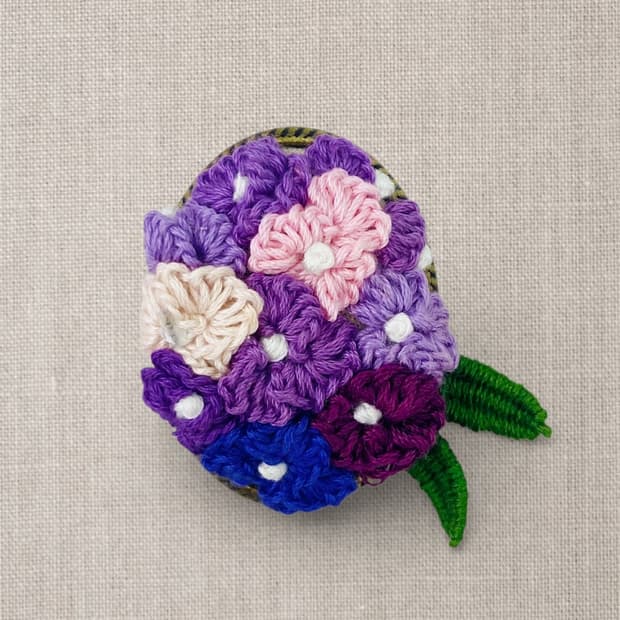 핸드메이드 자수 브로치 플라워가든