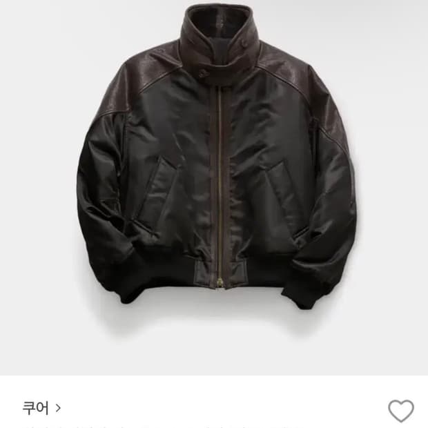 쿠어 시어링 하이넥 믹스드 ma-1 점퍼