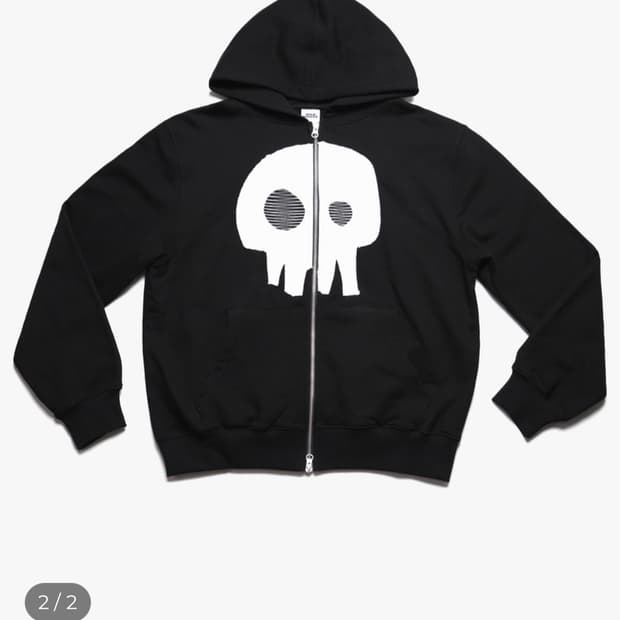 Webhouse Skull Damage Hoodie Zip-up