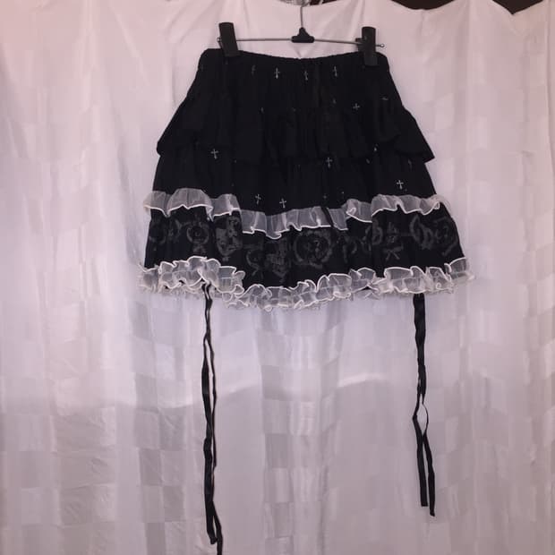 Vintage 빈티지 고스펑크 고스로리 고딕 캉캉 스커트