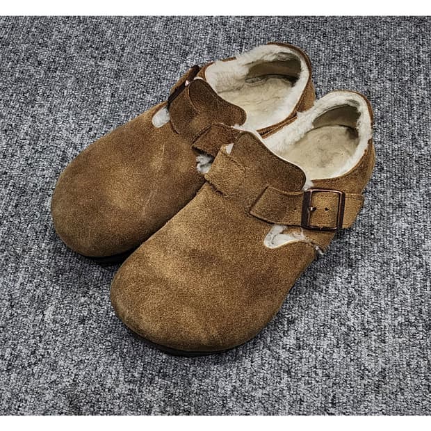 버켄스탁 런던 시어링 스웨이드 퍼 36 230