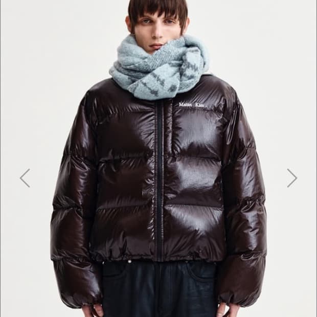 마뗑킴 글로시 패딩 다크브라운