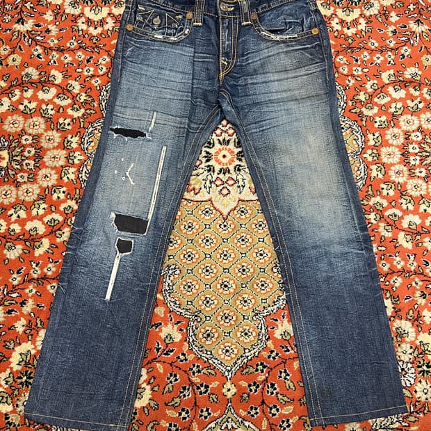 [34] 트루릴리전 패치 데님 팬츠