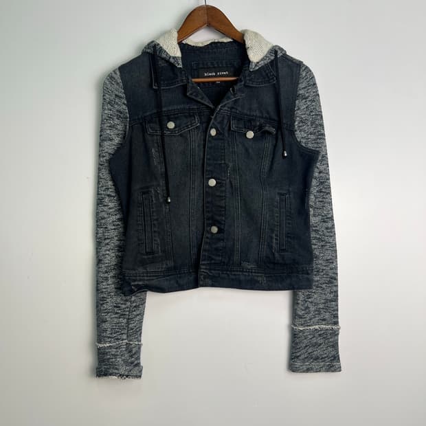 black oved 데님 자켓