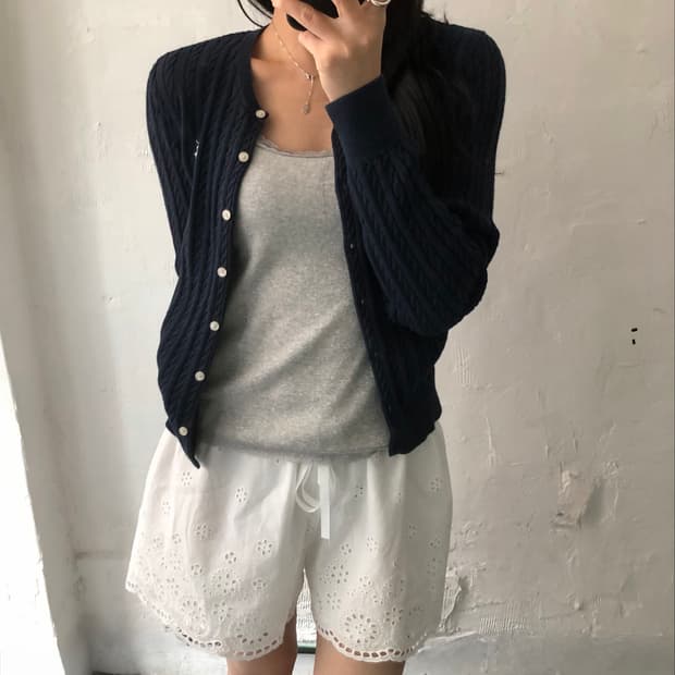 Polo 폴로 랄프로렌 걸즈 신형 네이비 케이블 니트 가디건 Price