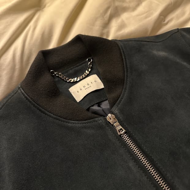 SANDRO PARIS 스웨이드 블루종 (S 사이즈)