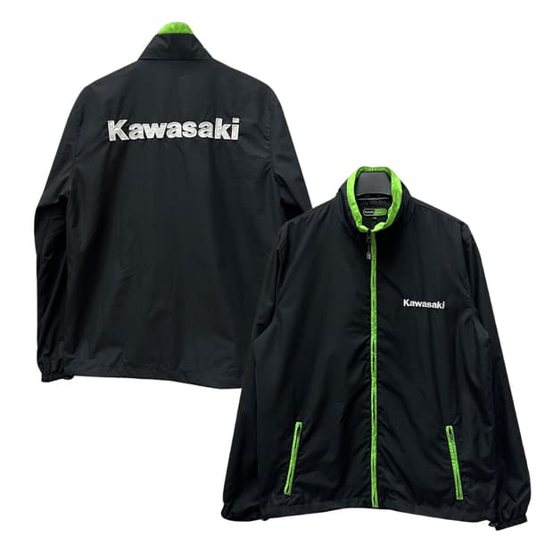 가와사키 백로고 바람막이 라이더 자켓 L~XL