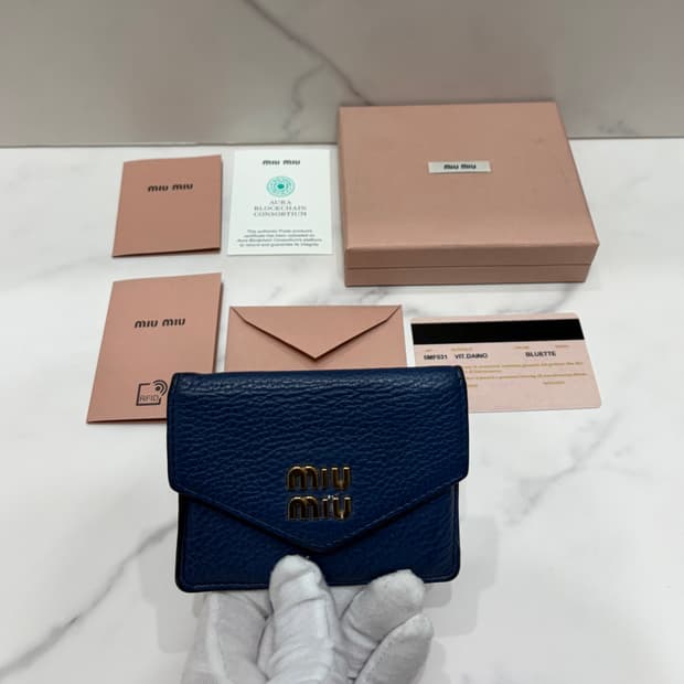 [정품] 미우미우 블루 카드지갑