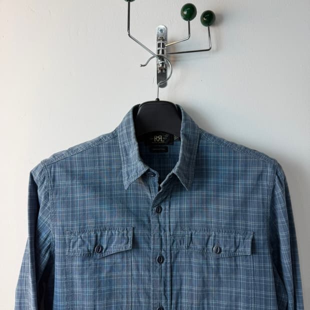 더블알엘 체크 워크 셔츠