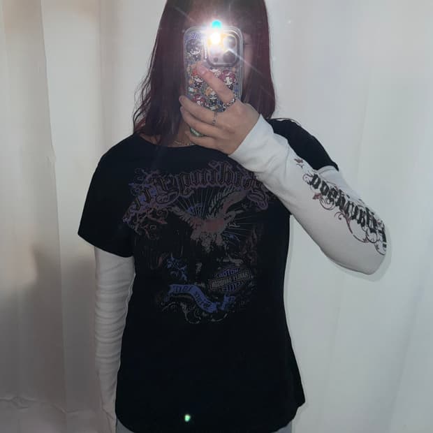 할리데이비슨 Y2k 롱슬리브