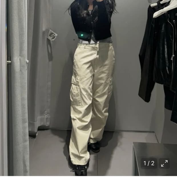 무탠다드 카고 팬츠 (크림) 29사이즈