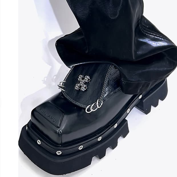 펑크 청키힐 더비 블랙 245