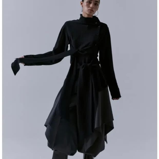 트리밍버드 3-way High-neck Wrap Blouse