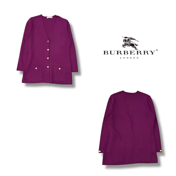  버버리 금장 롱가디건 y14309