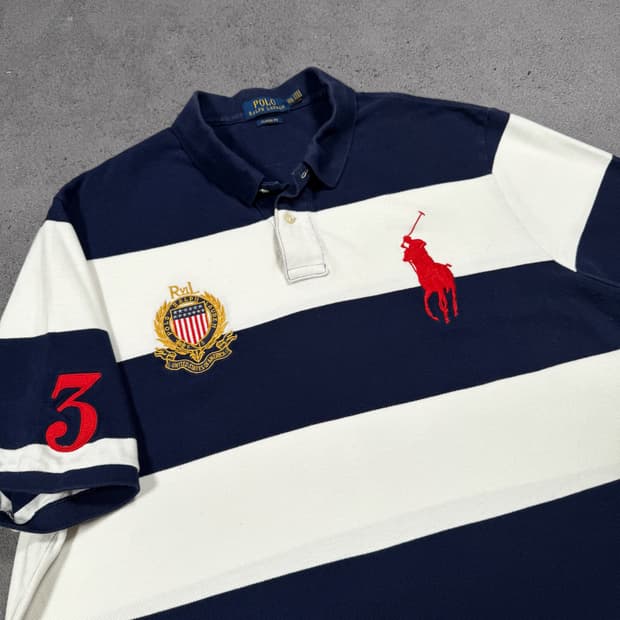폴로 빅포니 스트라이프 반팔 PK 