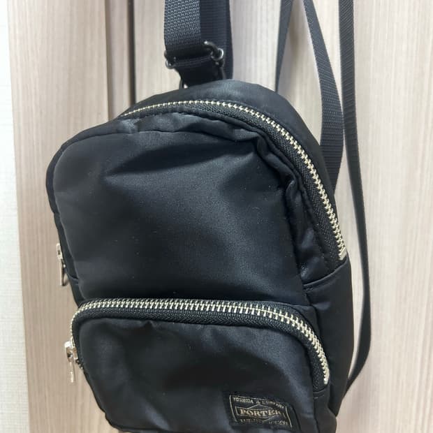 포터 미니 백팩 블랙