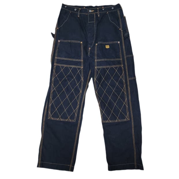 캐피탈 캔버스 블랙 럼버팬츠