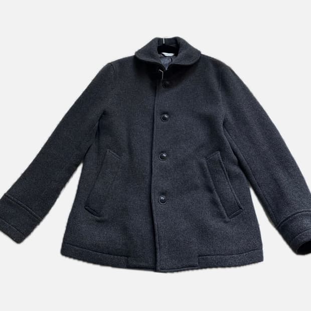 일본 빈티지 차콜 하프코트