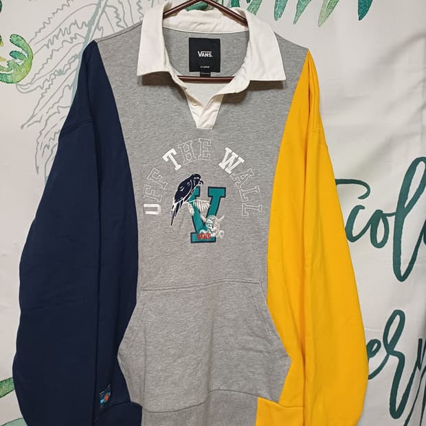 반스 / 컬러 블록 폴로 맨투맨 티셔츠 XL