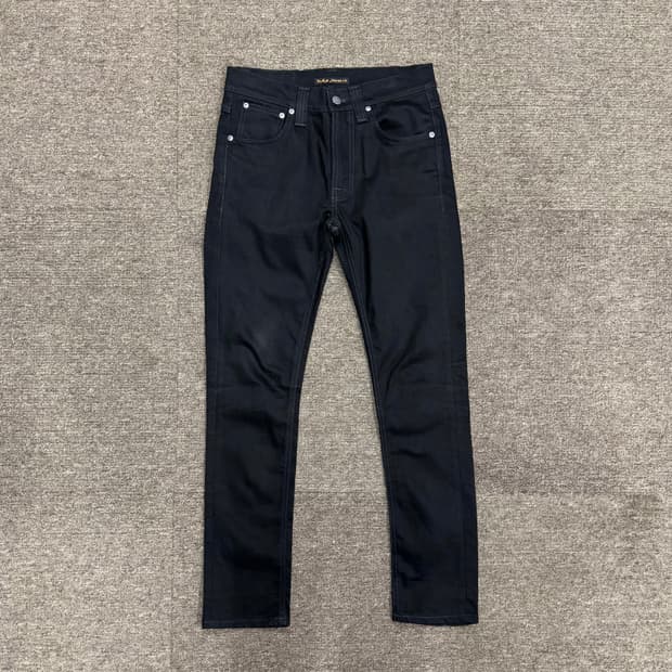 누디진 Lean Dean 슬림 블랙진 (28)  