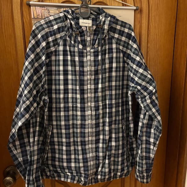 카키스 SS25 후디드 윈드 자켓 타탄 M