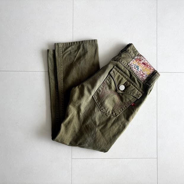edwin) washed khaki baggy jeans