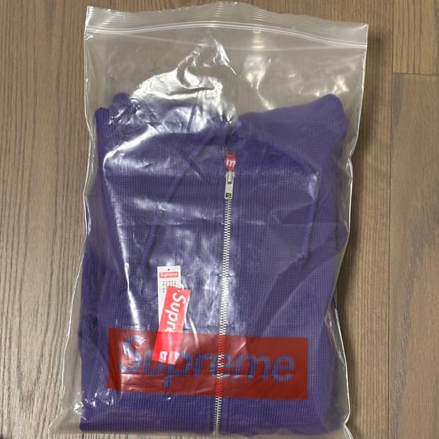 슈프림 써멀 후드 집업 퍼플 - 25SS