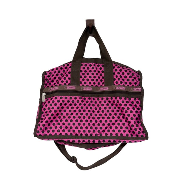 레스포삭 도트 브라운 핑크 투웨이백