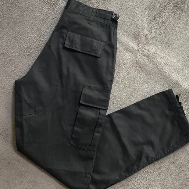 밀리터리 블랙 카고팬츠 W27 TO 31