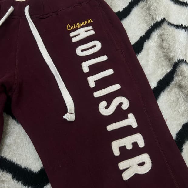 [M]홀리스터 스펠아웃 트레이닝 팬츠/버건디/기모