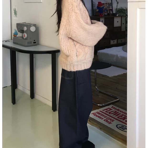  [논페이드] 스웨이드 포켓 벌룬핏 데님