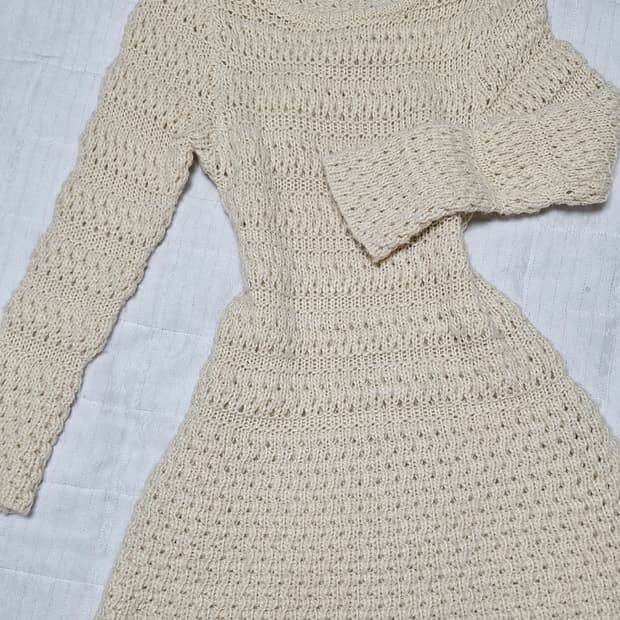 아이보리 빈티지 니트 원피스