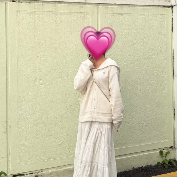 더콜디스트모먼트 와플 후드 크롭 재킷 아이보리 M