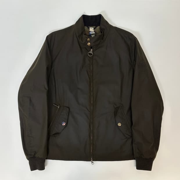 바버 스티브맥퀸 올리브 왁스드자켓 L
