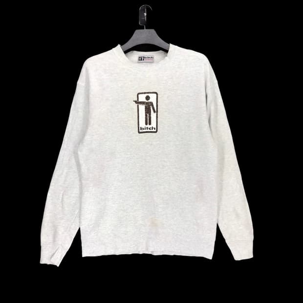 비치 스케이트보드 심볼 로고 맨투맨 그레이