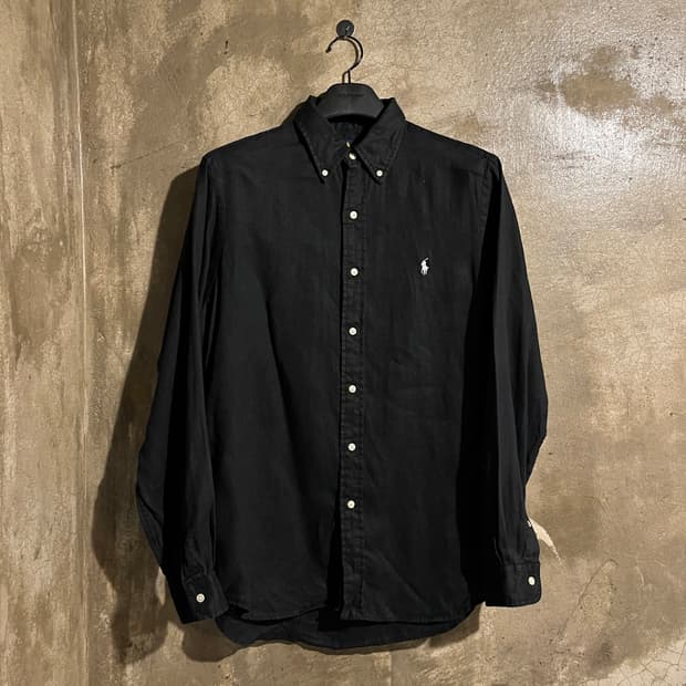 폴로랄프로렌 린넨 셔츠 블랙