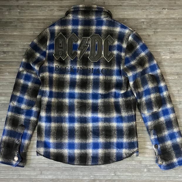 AC/DC blue flannel wool jacket