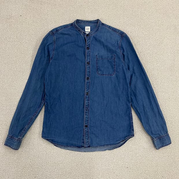 [M] 갭 데님 차이나카라 청남방 셔츠 0107M1