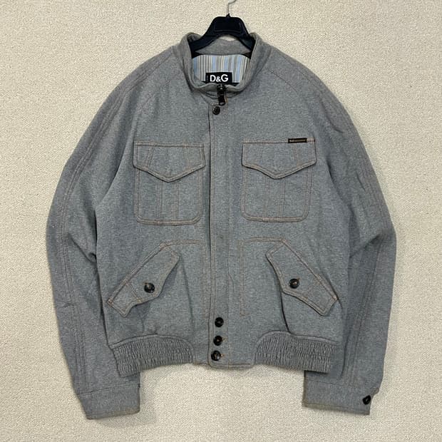(40) 돌체앤가바나 그레이 포켓 봄버 자켓