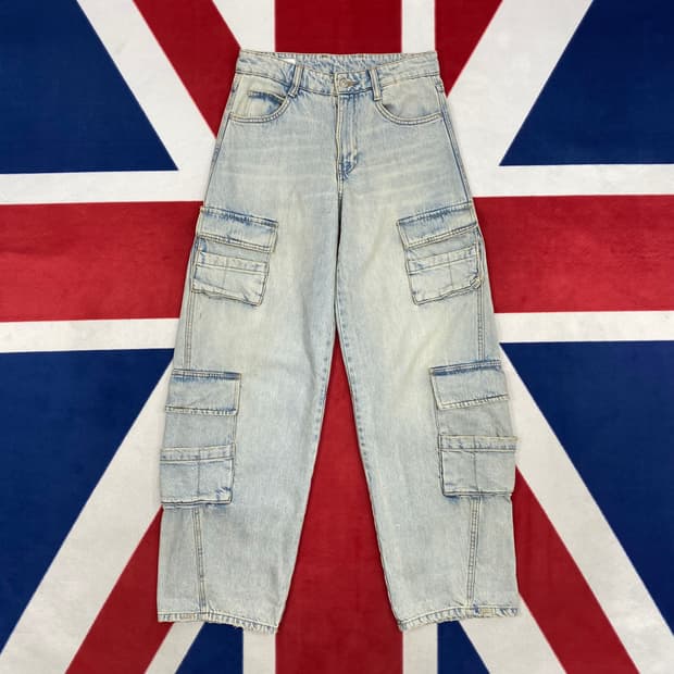 자라 멀티포켓 와이드 데님 카고팬츠 실측29