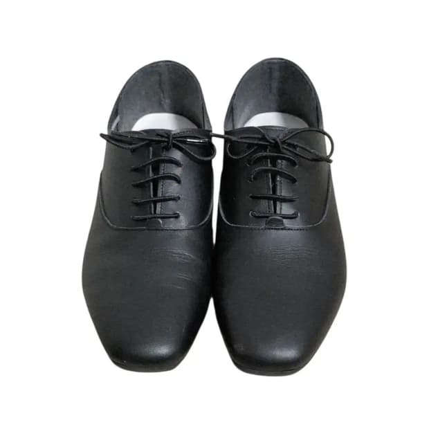 ing 재패니즈 브랜드 소가죽 레이스업 슈즈 플랫 꼼데 스타일