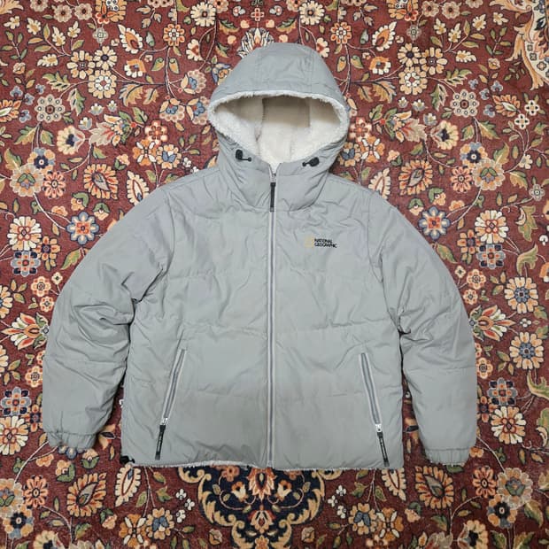 [판매] 내셔널지오그래픽 리머 리버시블 플리스 후디 덕다운 점퍼 95/M