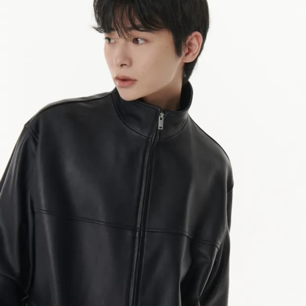 (텍있는 새 상품) 무신사스탠다드 램스킨 오버사이즈 트랙 자켓
