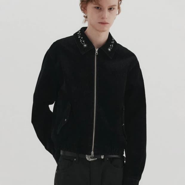 DNSR 엠브로이드 벨벳 데님 자켓 XL