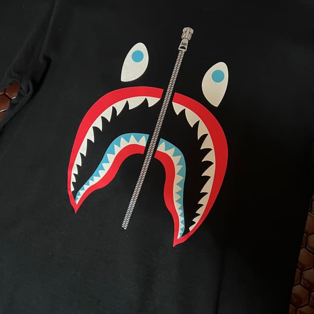 베이프 샤크 반팔 티셔츠 블랙 23SS XL