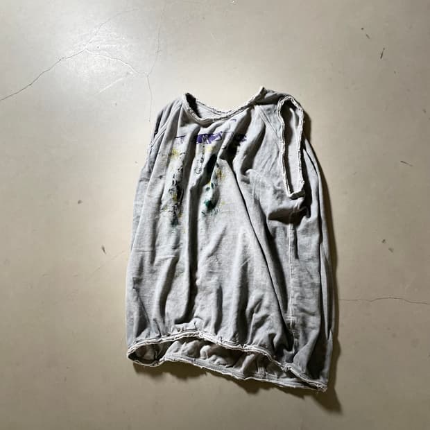 KZ Atelier Custom Distressed Sweat Top